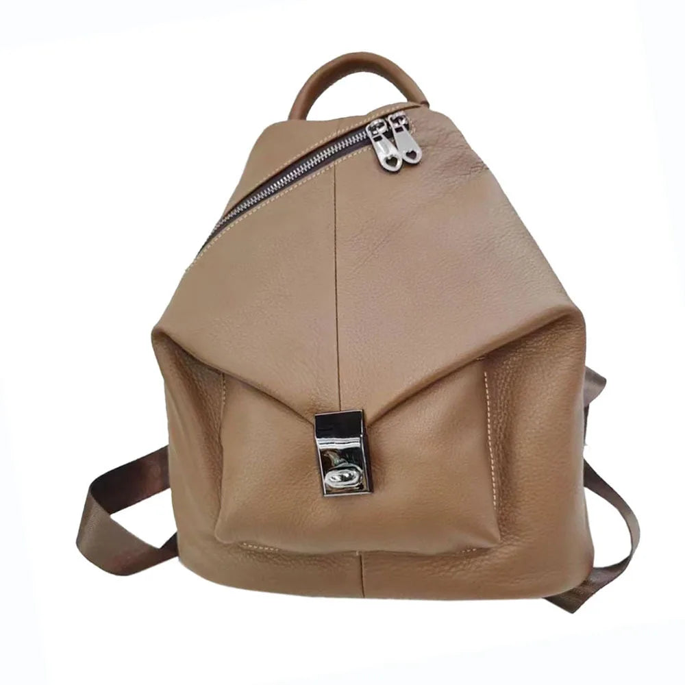 Women's Leather Leisure Travel Backpack