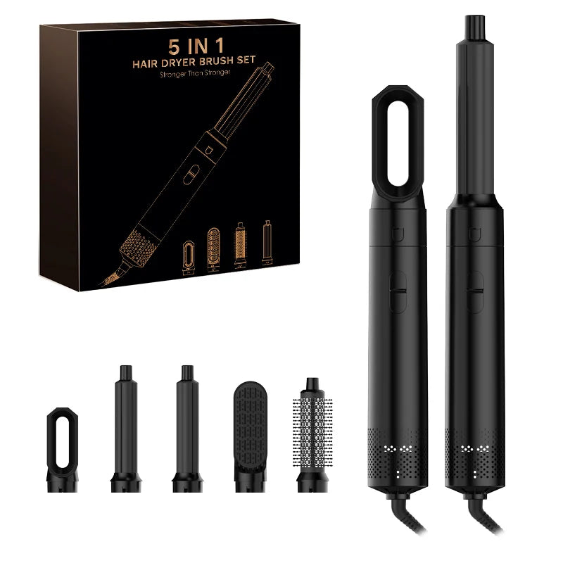 Professional Air Hair Styler 5 In 1 Low Noise Hair Curling Straightening Hair Drying 1000W Hot Air Brushes