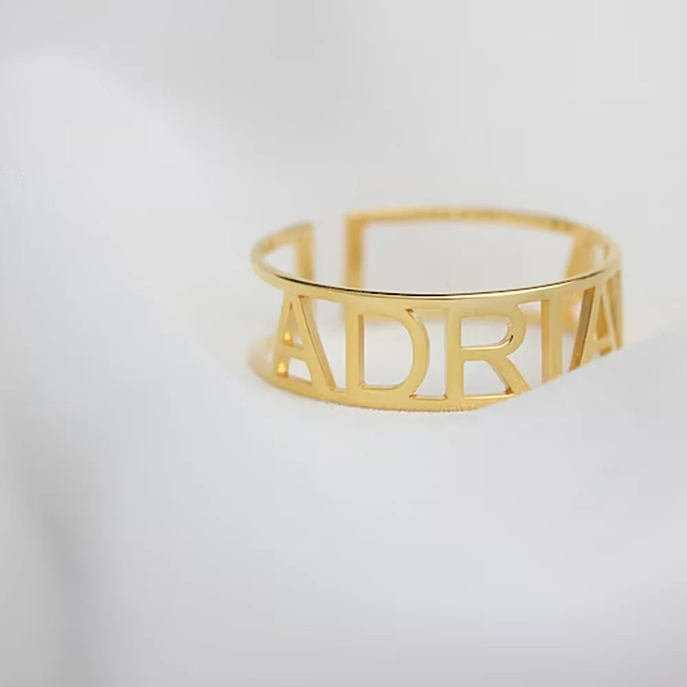 Women's Customized name  Ring  Stainless Steel Customized Jewelry Gift