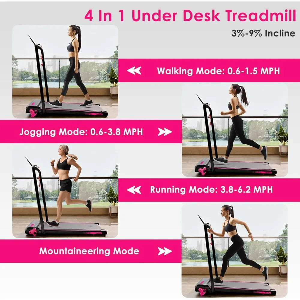 NEW Walking Pad Treadmill with Incline, Remote and Lights - Free shipping