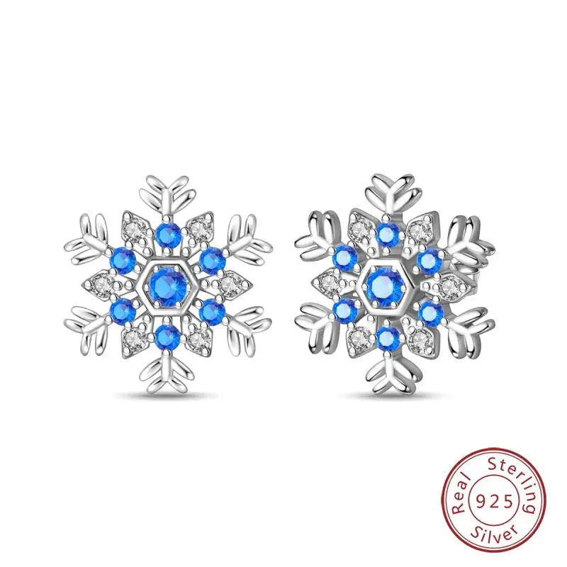 925 Sterling Silver Earrings Charm Simple Shiny Zirconia - Buy One Get