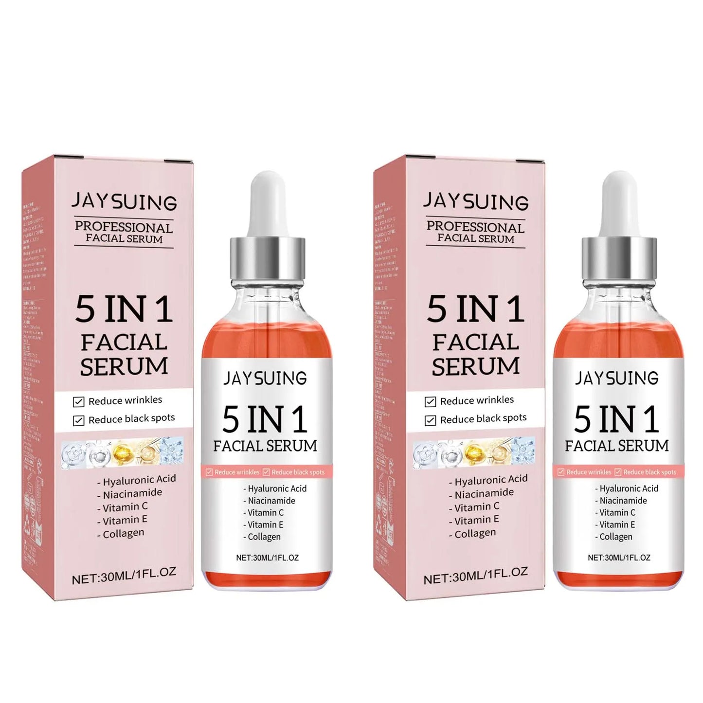 5 In 1 Facial Serum Brightening Vitamin C Hyaluronic Acid Face Serum