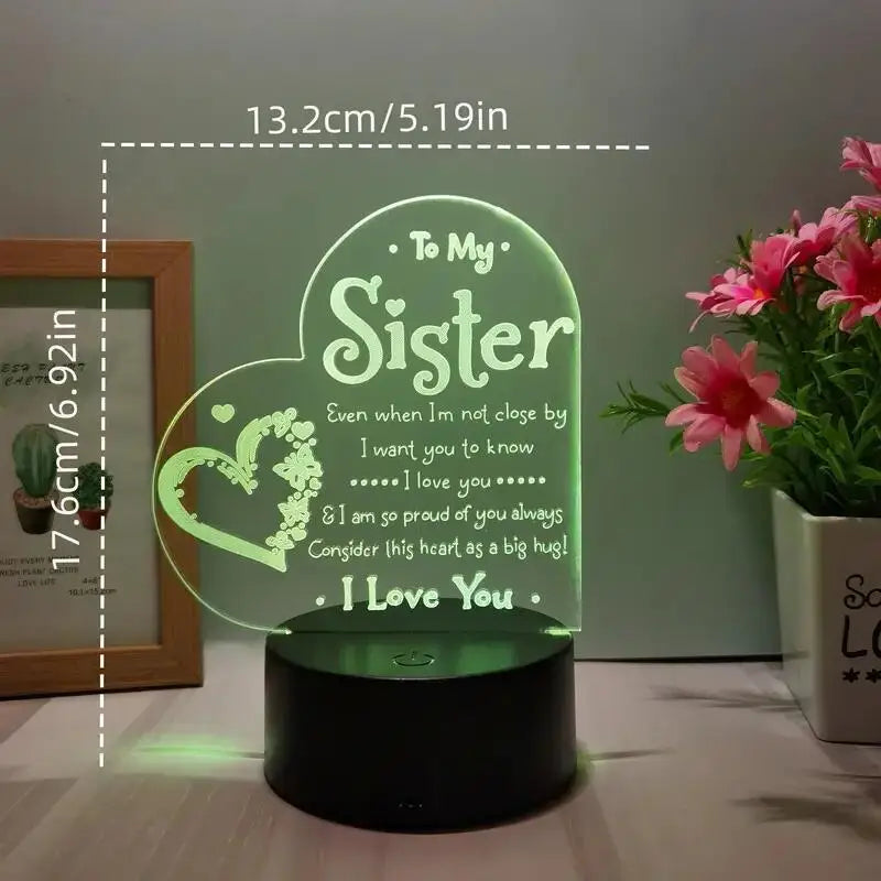 Sister Love Acrylic night light