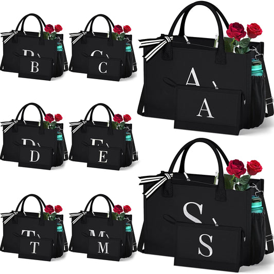 Canvas Tote Bag Set With Letter Embroidery Large Waterproof Shoulder Shopping Bag set- Free Shipping