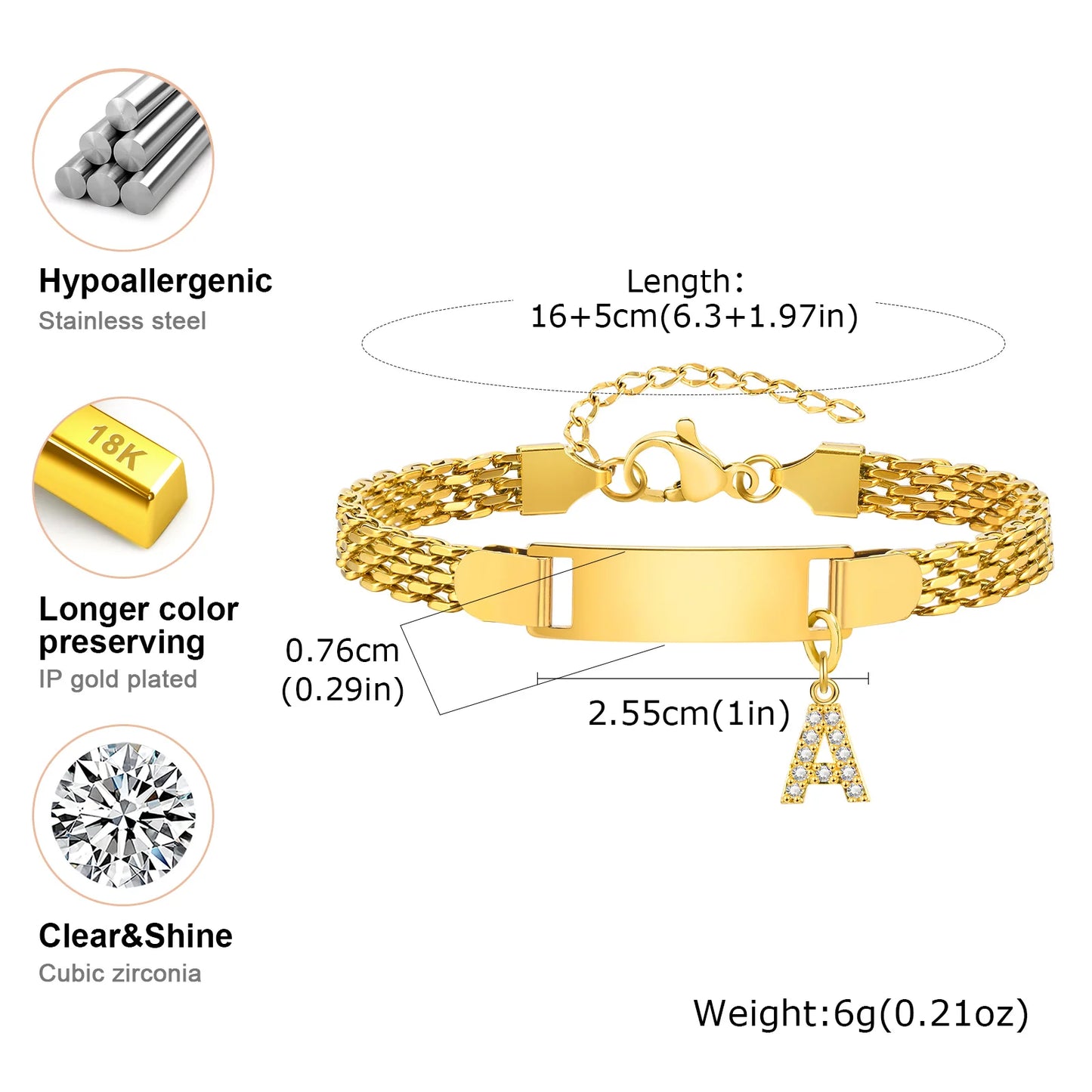 Personalized Engrave ID Name Custom Bracelet for Women-Buy One Get one Free 🔥🔥🐦‍🔥