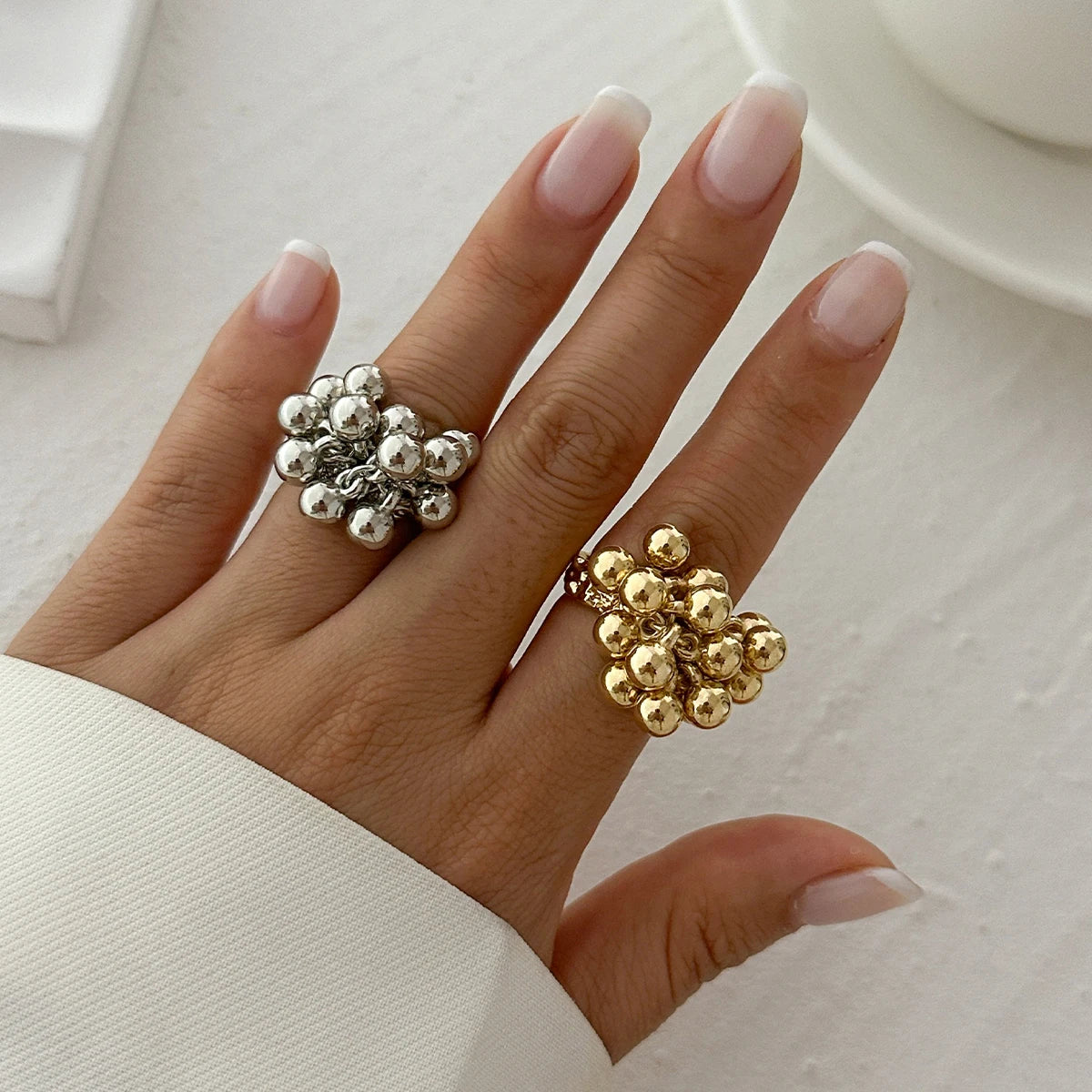 Creative Design CCB Small Ball Ring for Women - Buy One Get One Free