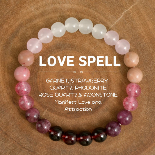 Love spell - Amethyst Bracelet cubic self love bracelete