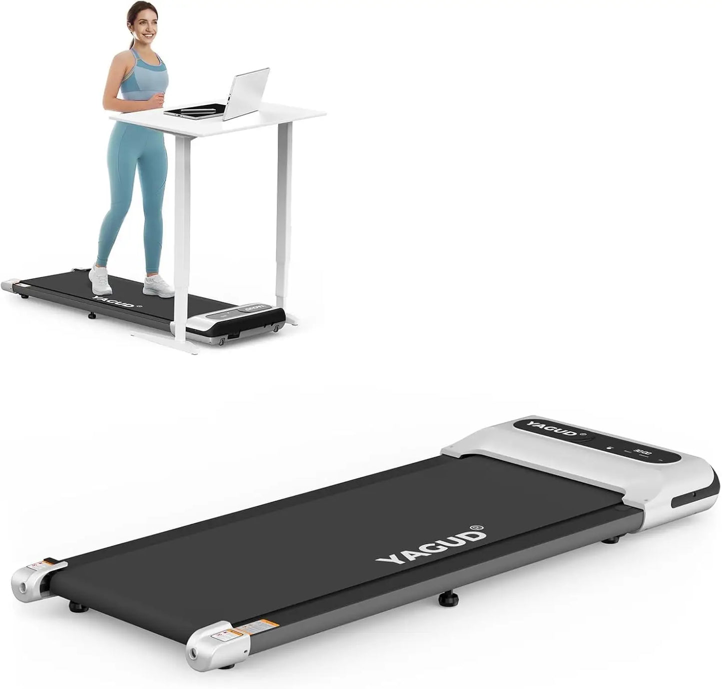 Desk Treadmill, Walking Pad for Home and Office, 2.5 HP Portable Walking Jogging Running Machine with Remote Control and LED Dis