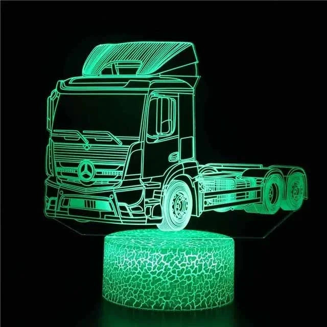 Car,Truck,Tractor,Excavator 3D Night Light LED Touch