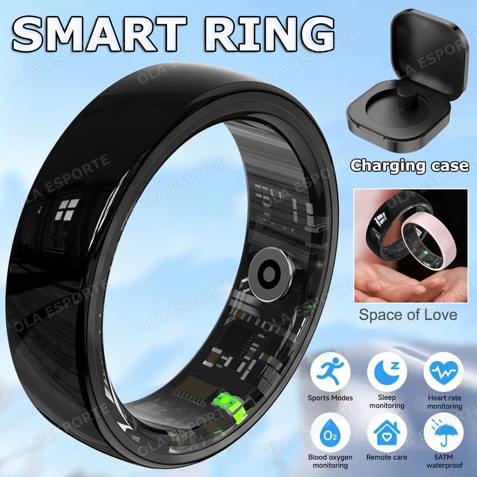 Smart Couple Rings – Health, Sleep &amp; Fitness Tracker Rings (5ATM Waterproof, QRing App)