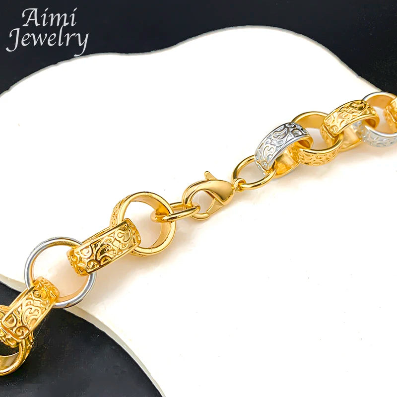 Long Chain Golden Choker TJewelry Set