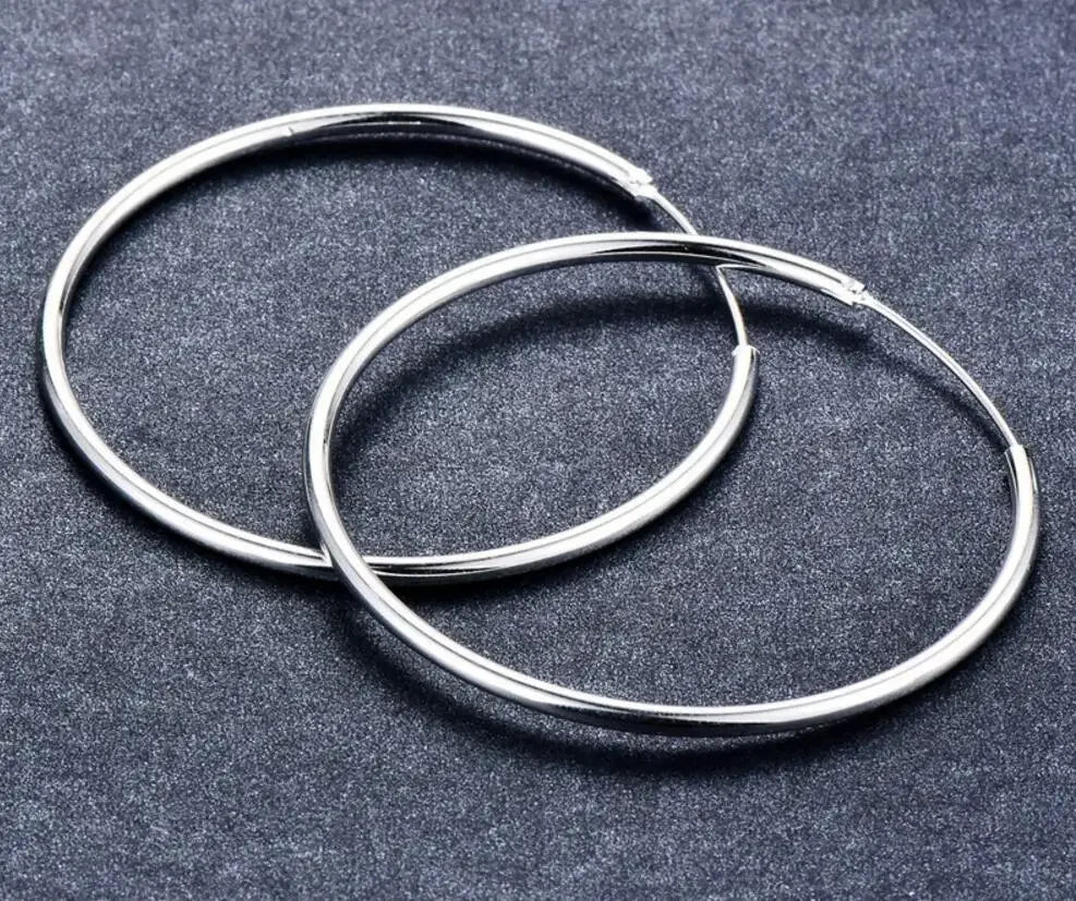100% 925 sterling silver Hoop Earring