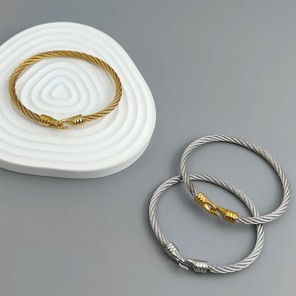 Horseshoe gold-plated stainless steel bracelet 18K,  waterproof -