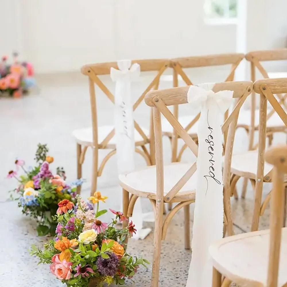 IN LOVING MEMORY Ribbon Memorial Wedding Sign Reserved Chair Bow