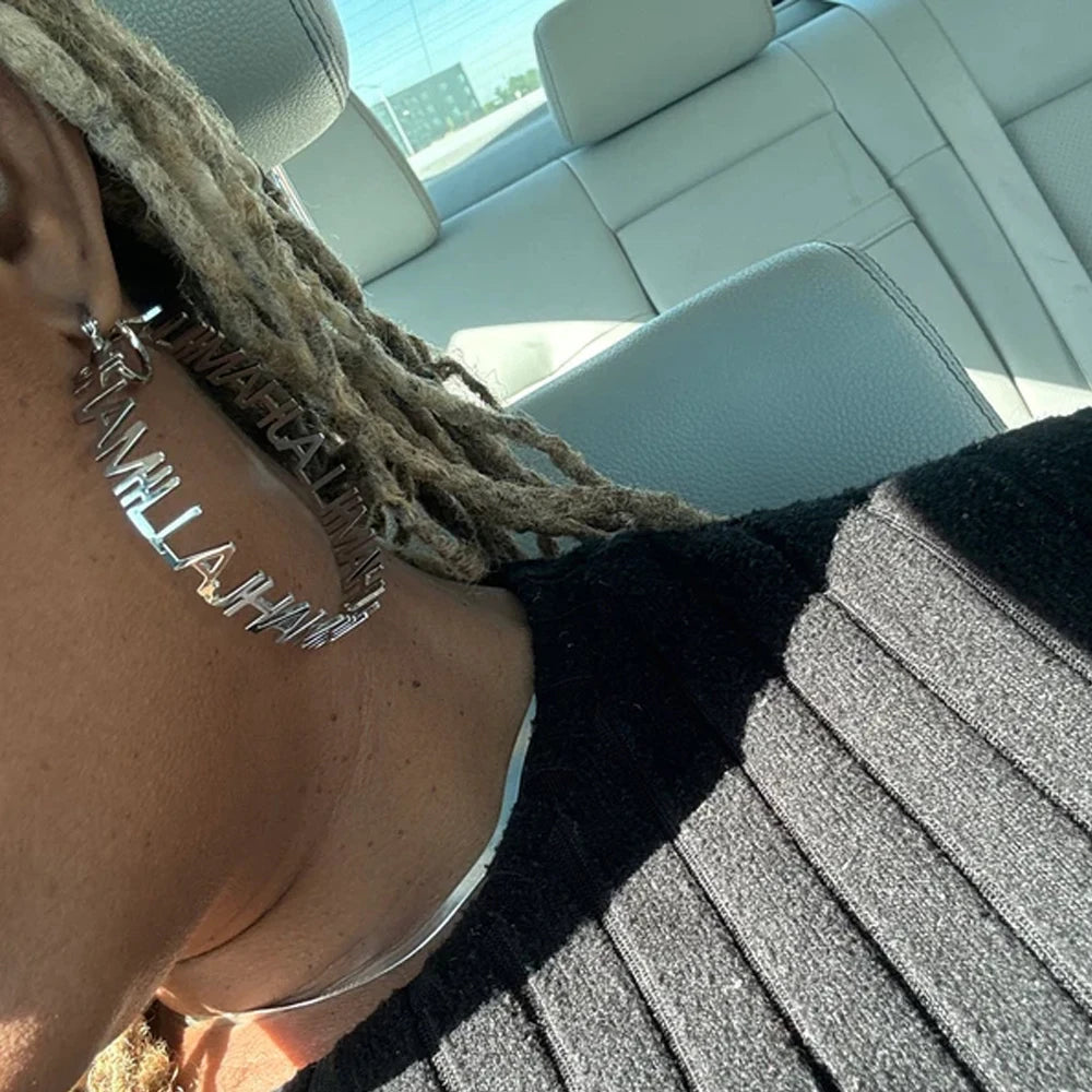 Custom Name Hoop Earrings for Women