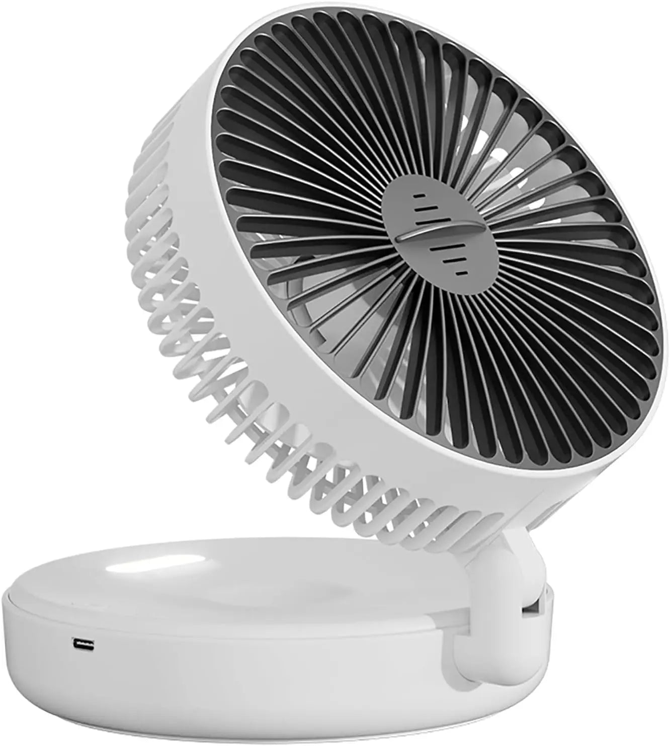 3000mAh Foldable Glow-in-the-Dark Fan Wall Mount Portable