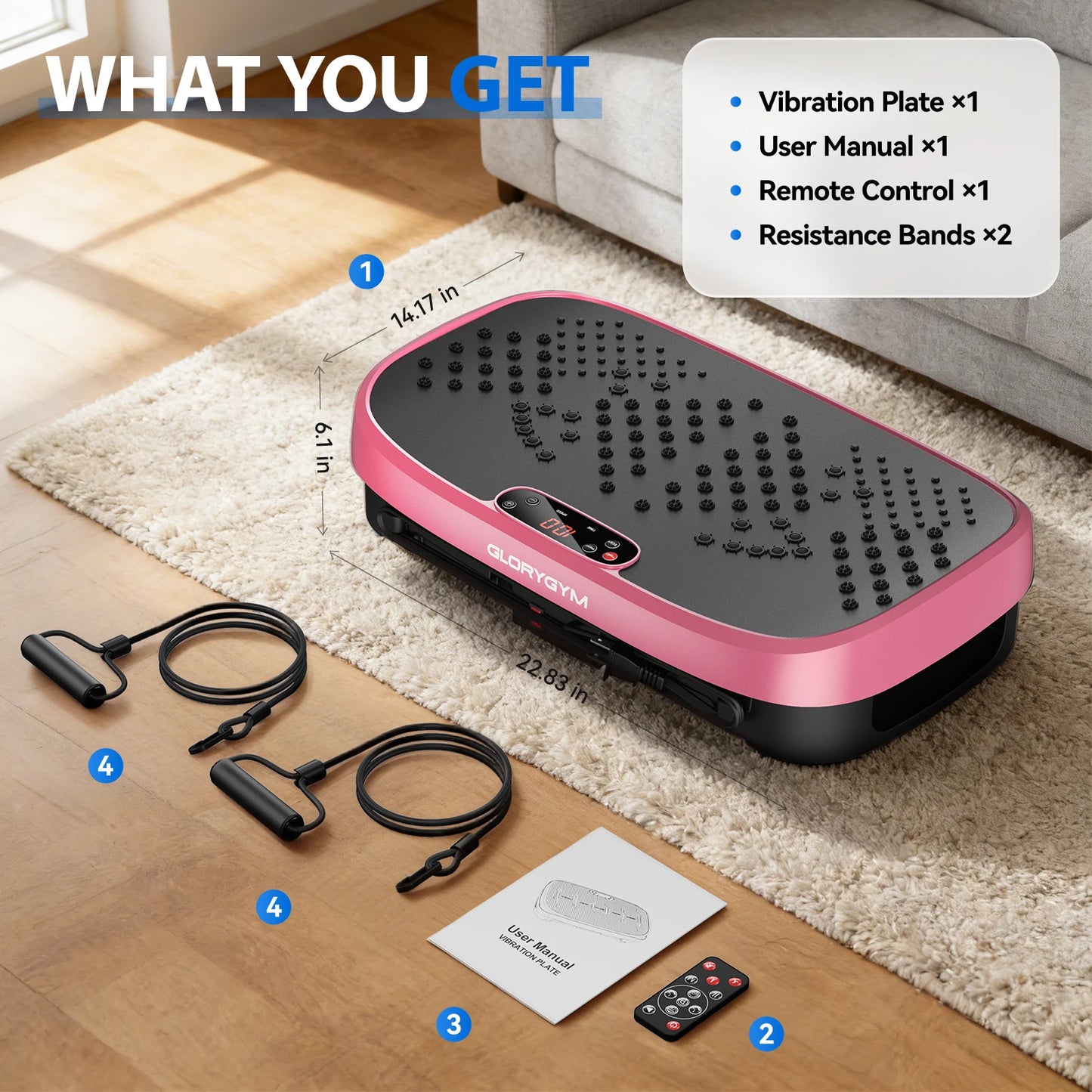 Magnetic Vibration Plate Exercise Machine Fat Burning 120 Levels 330lbs