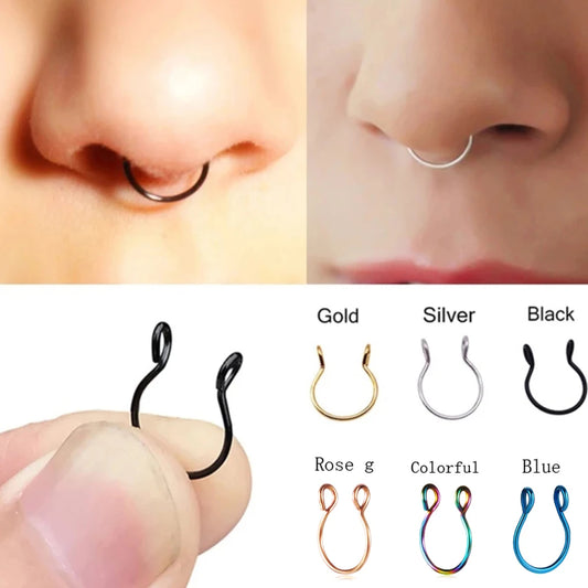 U Shaped Fake Nose Ring - buy 2 get 1 free