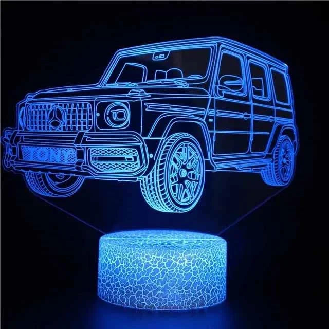 Car,Truck,Tractor,Excavator 3D Night Light LED Touch