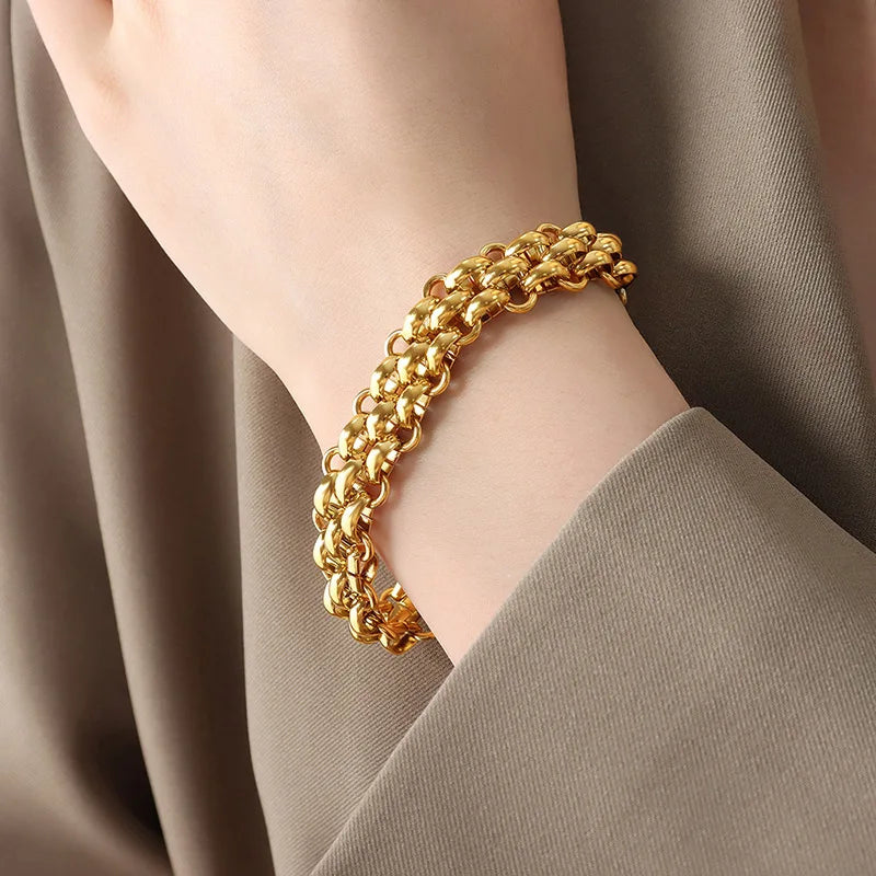 Exaggerated Necklace /Bracelet Buckle Design Thick Chain - Buy One Get One Free 🔥