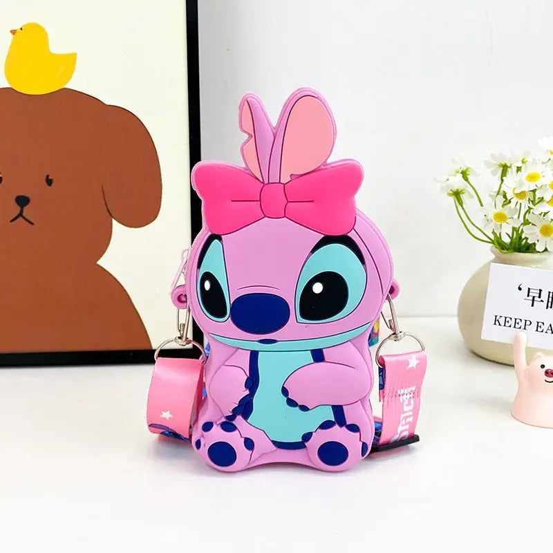 Shi Stitch cute girls silicone coin purse go out cartoon small shoulder bag - BOGO 🔥