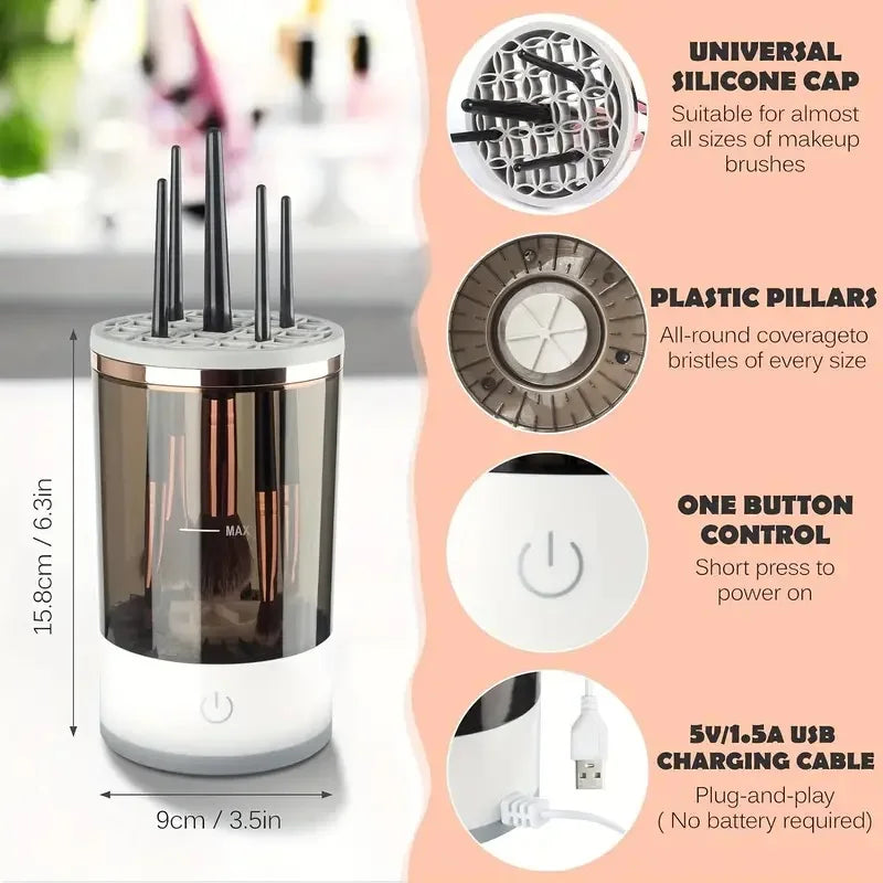 Portable Electric Makeup Brush Cleaner -Buy One Get One Free