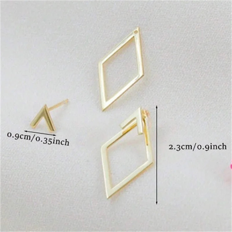 Minimalist Geometric Square Detachable Triangles Stud Earrings - BOGO Free 🔥