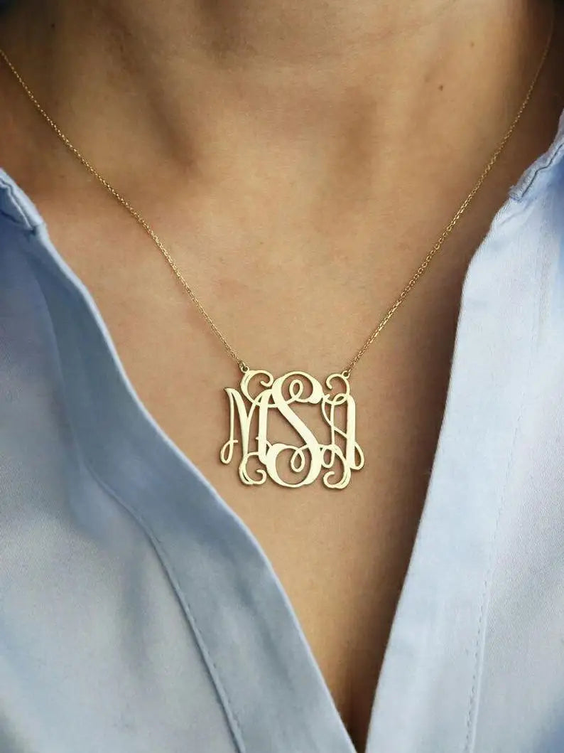 Customized Monogram Necklace For Women - Buy One Get One Free 🔥