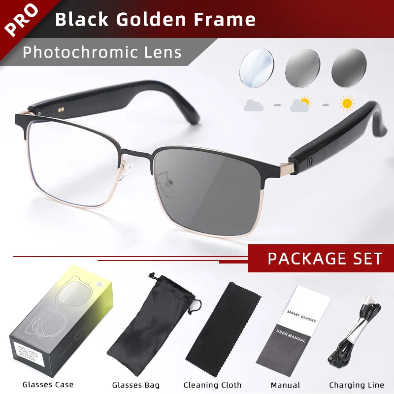 CLLOIO Smart Bluetooth Glasses with Photochromic Lenses