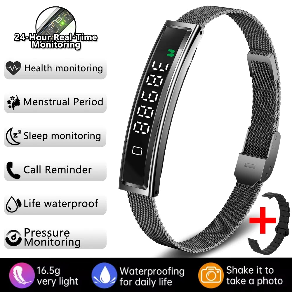 Women Smart Bracelet Sport Mode Fitness Tracker Heart Rate