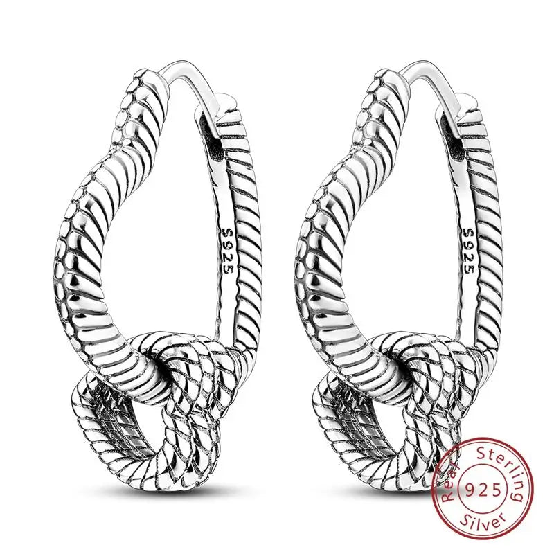 925 Sterling Silver Earrings Charm Simple Shiny Zirconia - Buy One Get