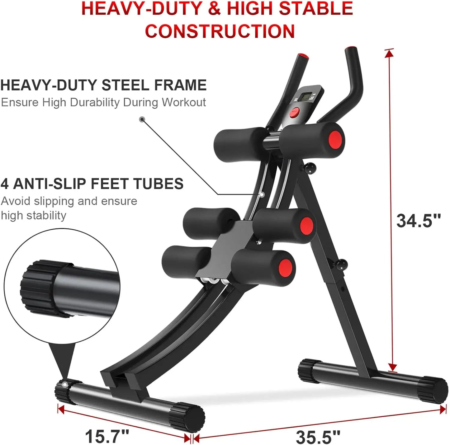 AB Abdominal Coaster Trainer with LCD Display