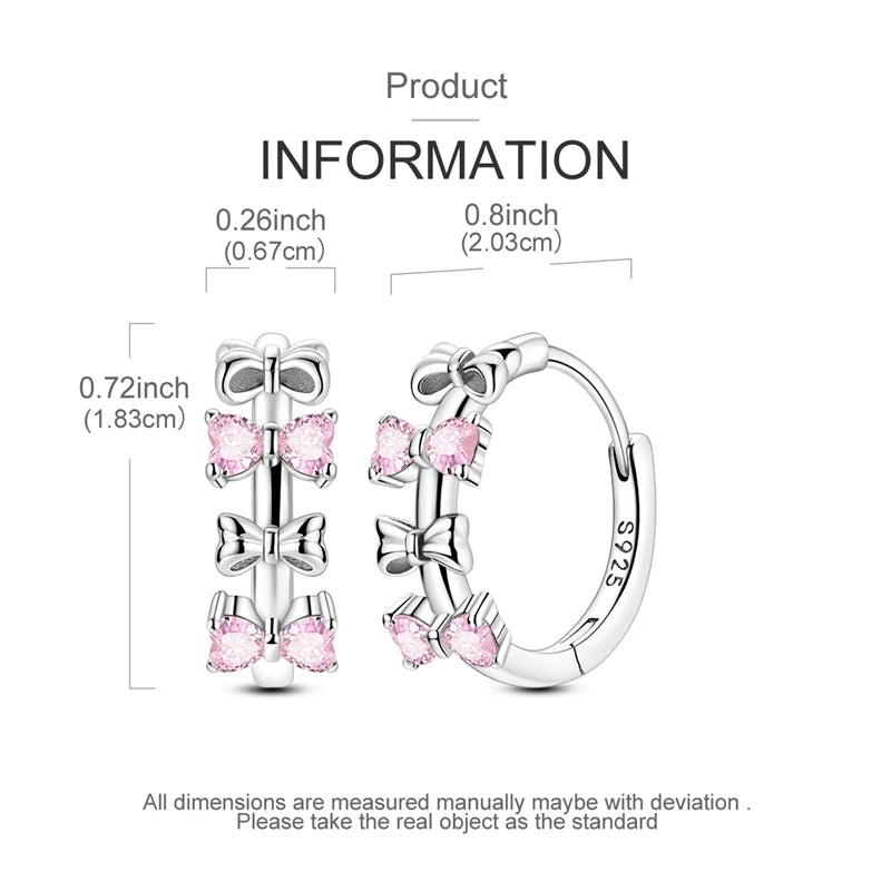 925 Sterling Silver Knot Hoop Earrings for Women | Textured Silver Earrings