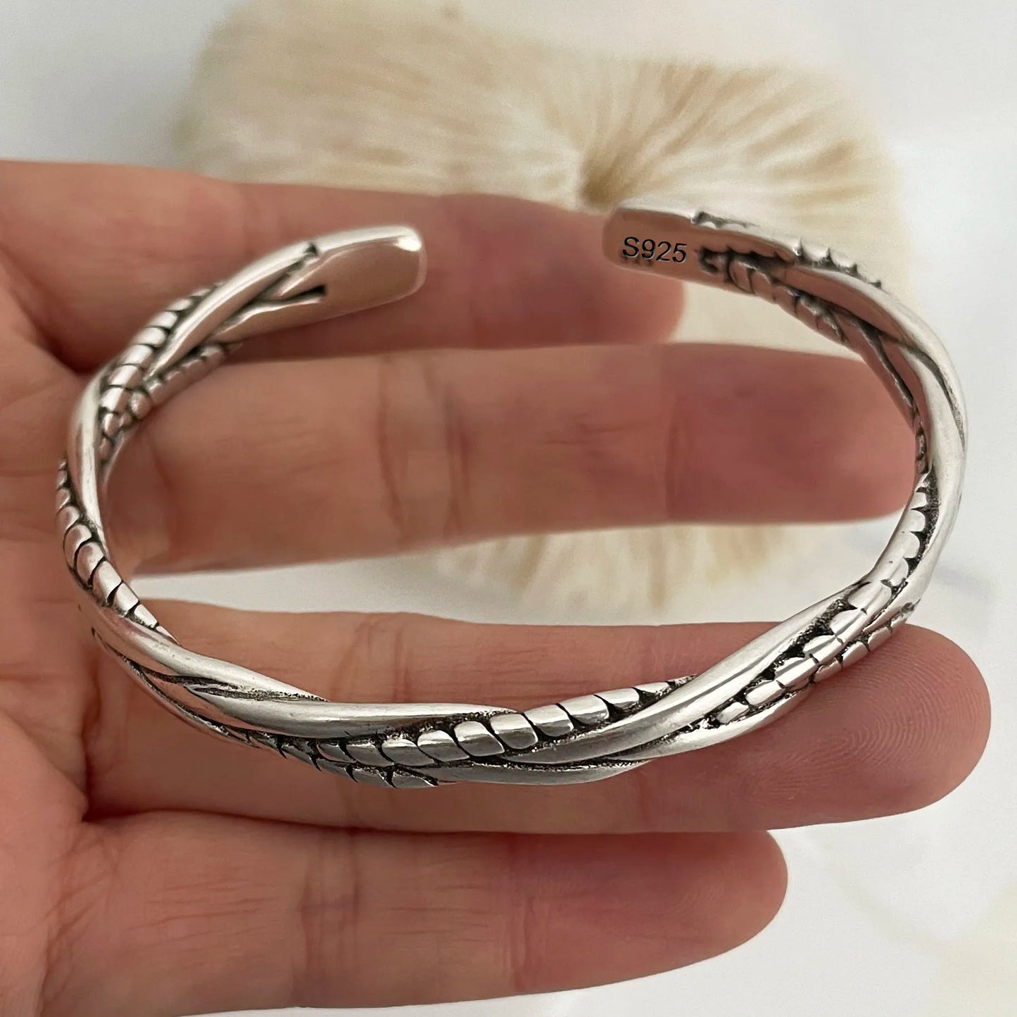 100% Solid 925 Sterling Silver Metal Bracelet  Buy one Get One FrEE🔥