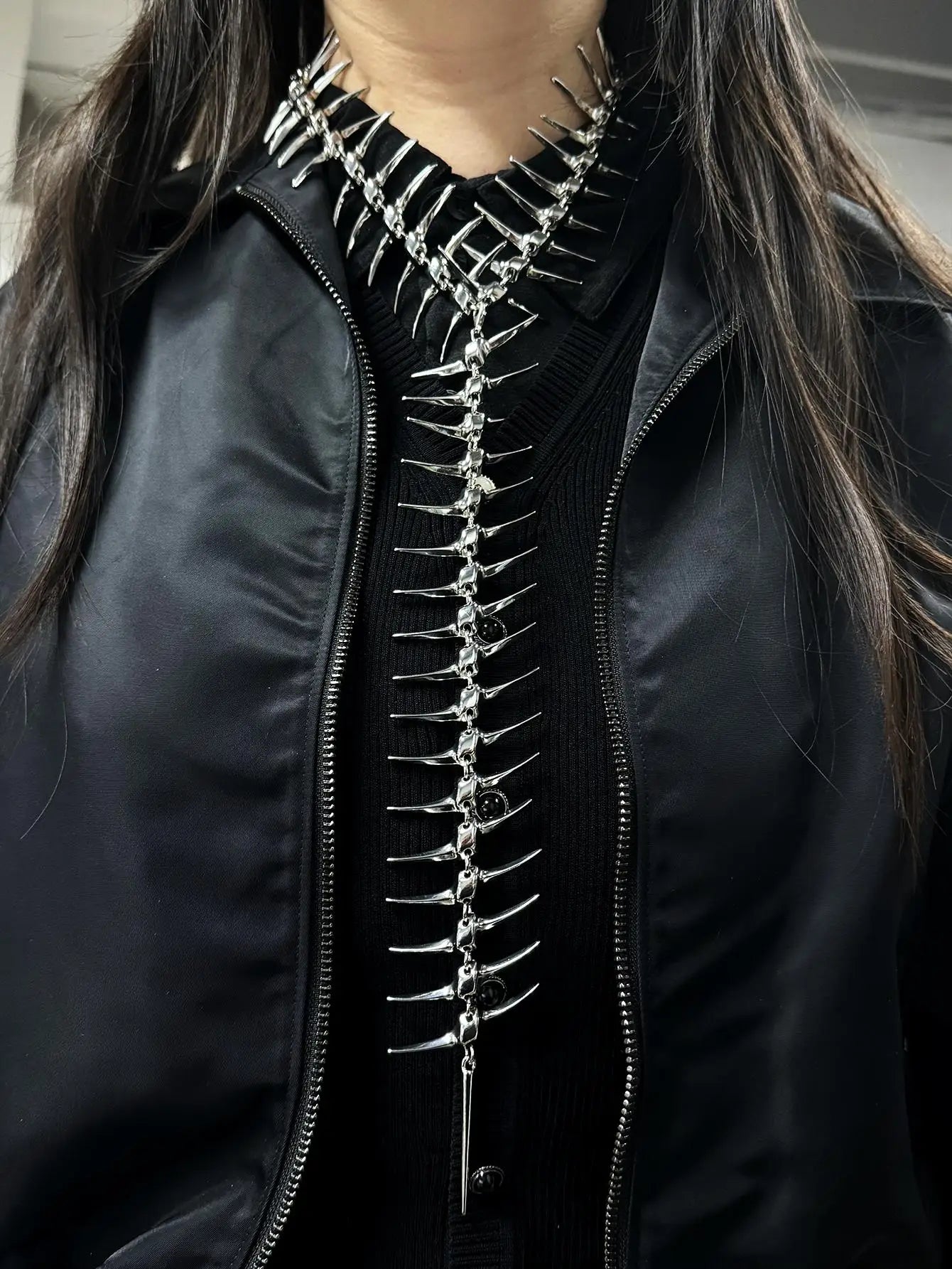 Edgy Thorn Skeleton Alloy Women’s Necklace