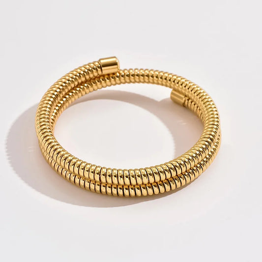 Exaggerated and Minimalist Multi-layer Adjustable Opening Bracelet for Women