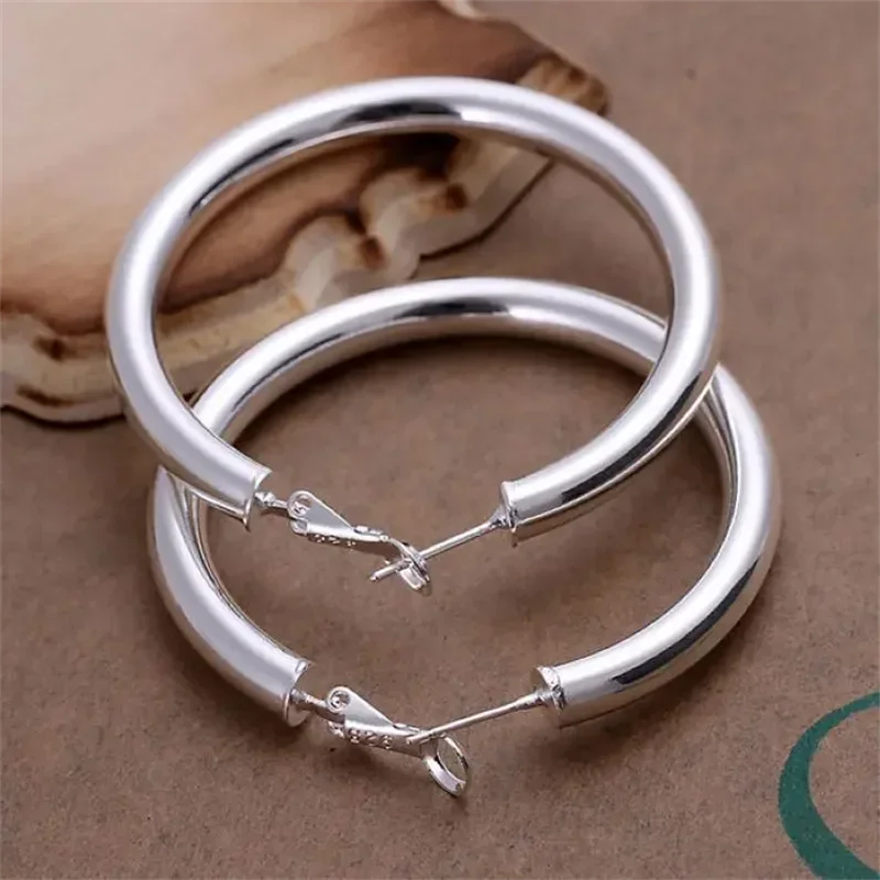 925 Sterling Silver Earrings 5CM Round Jewelryn- Buy One Get One Free 🔥
