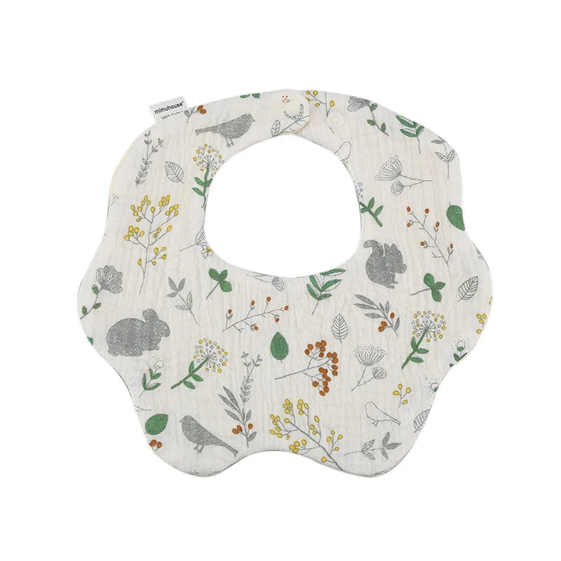 Baby Bibs Cotton Boys and Girls Bib Cute Print Newborn Burp Cloths - BOGO 🔥