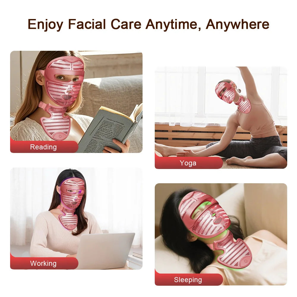 7 Colors Photon Face And Neck  3D Facial Beauty Mask