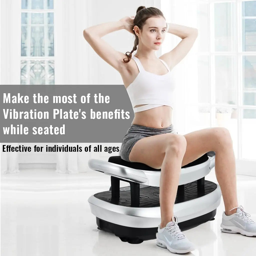 Whole Body Workout Vibration Platform w/Loop Bands - Lymphatic Drainage Machine