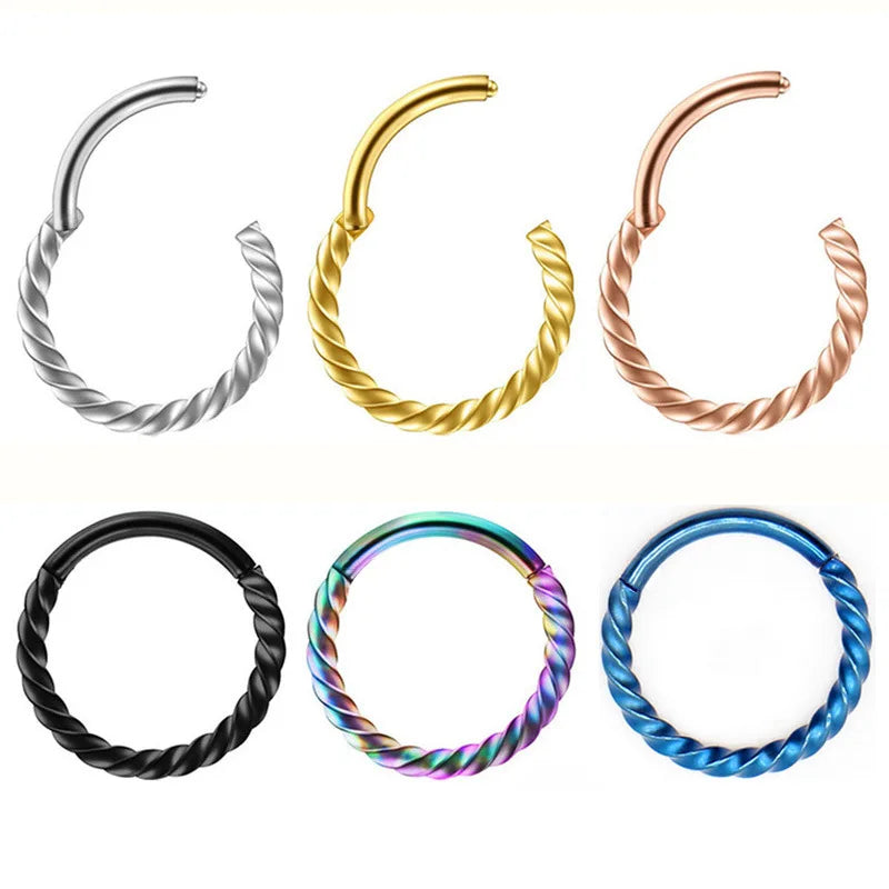 Stainless Steel Twist Hinged Septum - buy 2 get 1 free