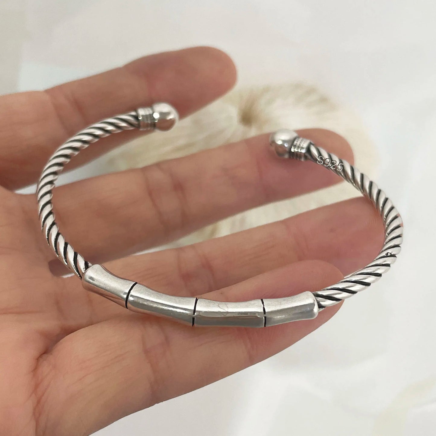 100% Solid 925 Sterling Silver Metal Bracelet  Buy one Get One FrEE🔥