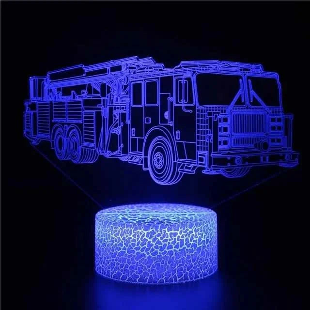Car,Truck,Tractor,Excavator 3D Night Light LED Touch
