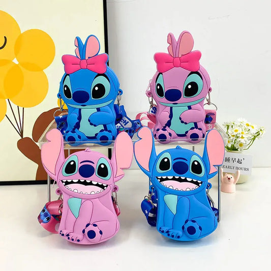 Shi Stitch cute girls silicone coin purse go out cartoon small shoulder bag - BOGO 🔥