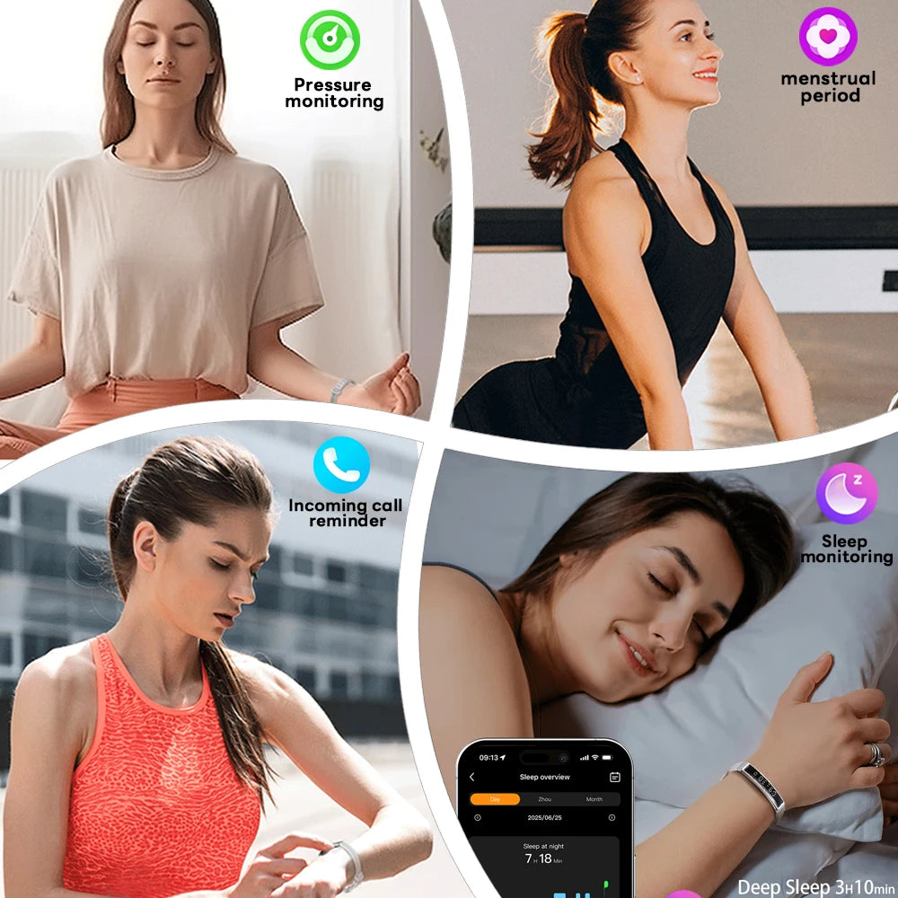 Women Smart Bracelet Sport Mode Fitness Tracker Heart Rate