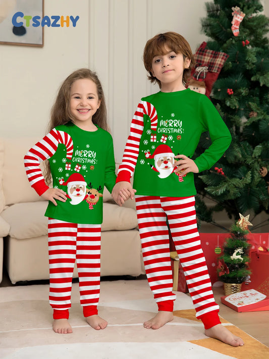 Cozy Xmas Pajamas for Kids - Santa, Reindeer & “MERRY CHRISTMAS!”