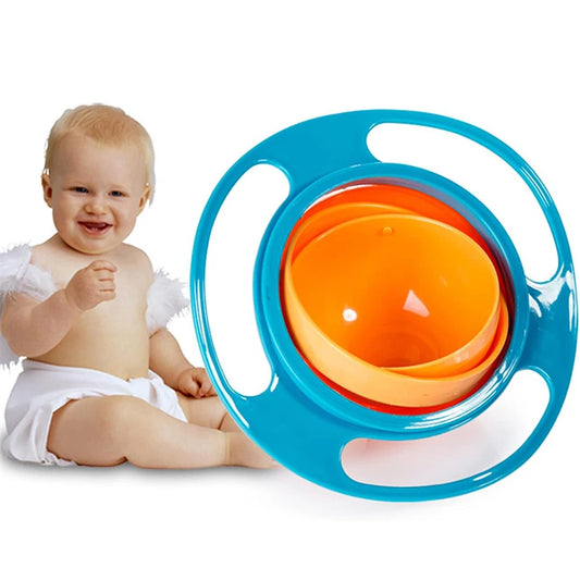 Magic Gyro Bowl 360 Degree Rotate Spill-Proof Bowls with Lid