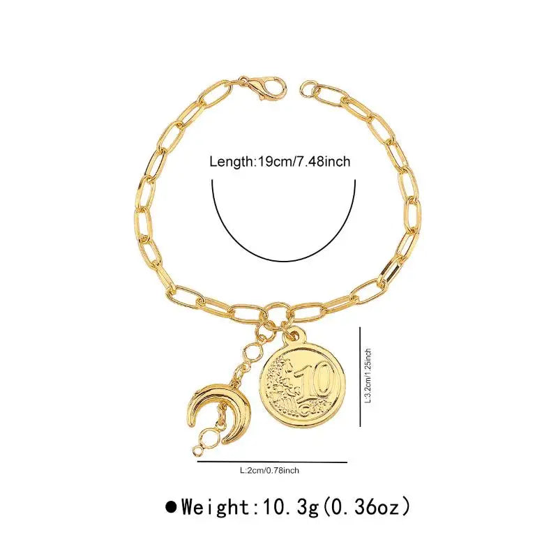 Elegant Star Moon Casual Bracelet with Sun Pendant - BOGO 🔥