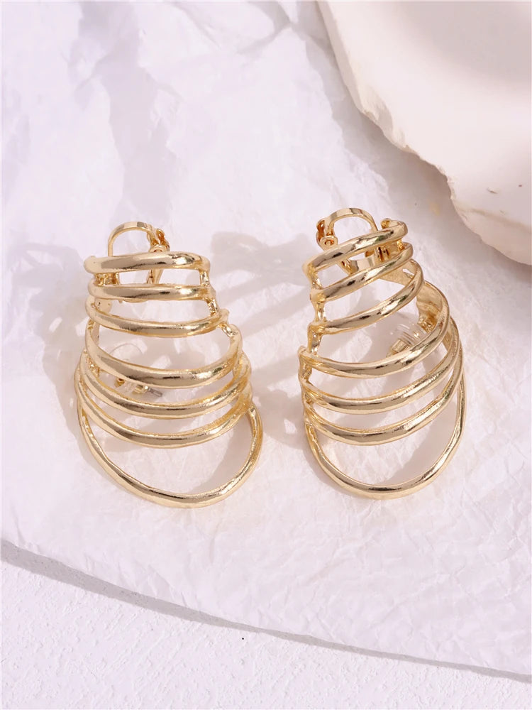 Multi-layered Circular Stud Earrings  Vintage - Buy One Get One Free 🔥