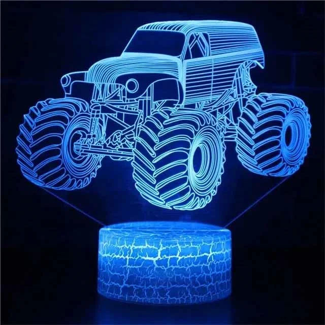 Car,Truck,Tractor,Excavator 3D Night Light LED Touch